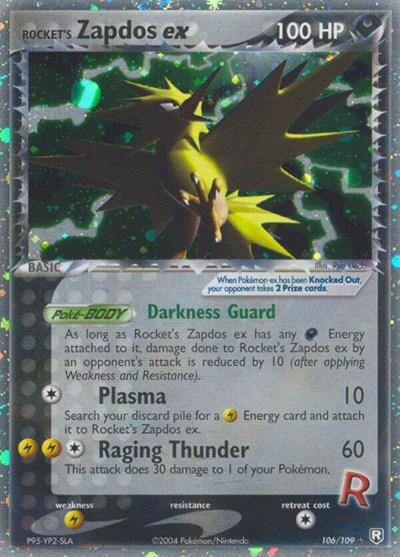 Rocket's Zapdos ex #106 Team Rocket Returns