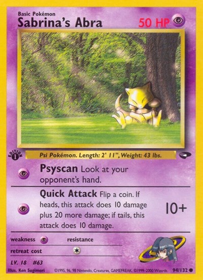 Sabrina's Abra #94 Gym Challenge