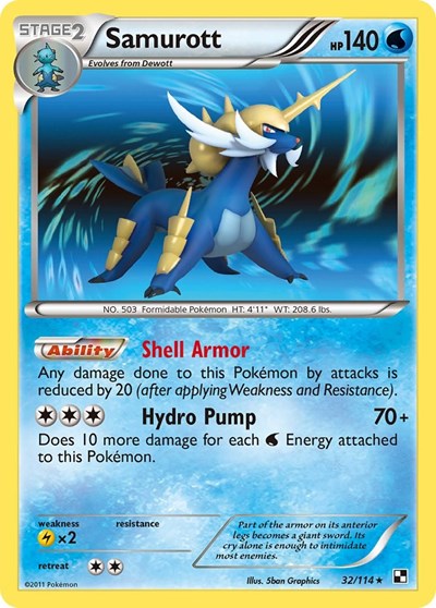 Samurott Black and White #32