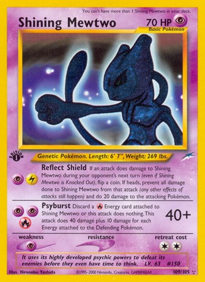 Shining Mewtwo #109 Neo Destiny