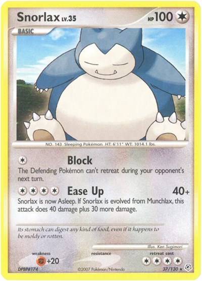 Snorlax #37 Diamond and Pearl