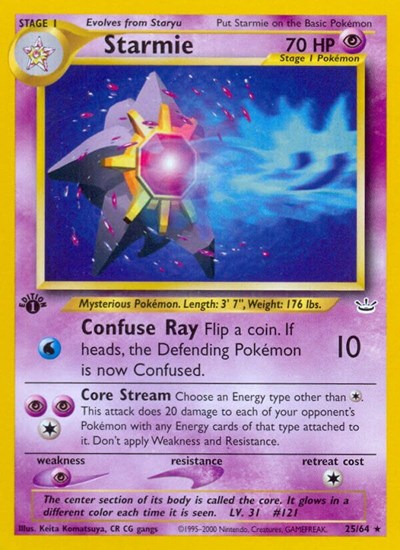 Starmie #25 Neo Revelation