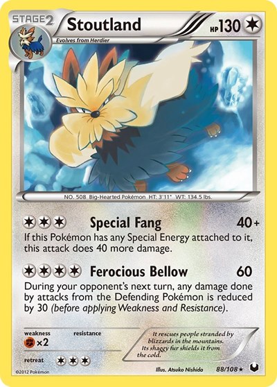 Stoutland #88 Dark Explorers