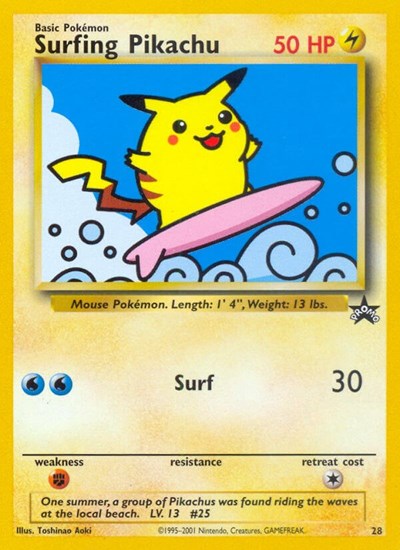 Surfing Pikachu #28 WoTC Promo