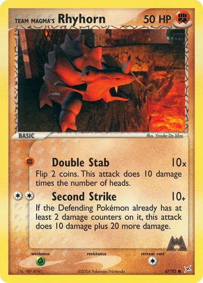 Team Magma's Rhyhorn #67 Team Magma vs Team Aqua