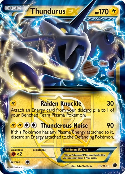 Thundurus EX #38 Plasma Freeze