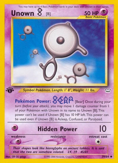 Unown [B] #39 Neo Revelation