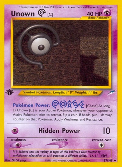 Unown [C] #57 Neo Destiny