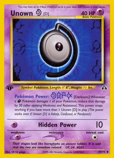 Unown [D] #47 Neo Discovery