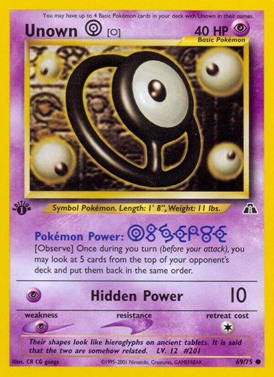 Unown [O] #69 Neo Discovery