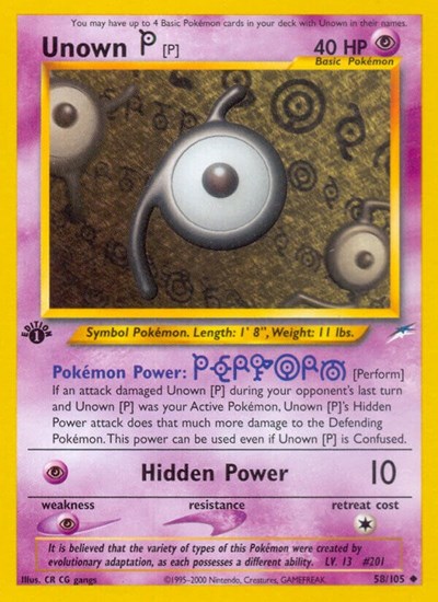 Unown [P] #58 Neo Destiny