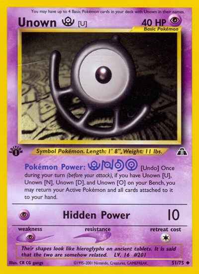 Unown [U] #51 Neo Discovery