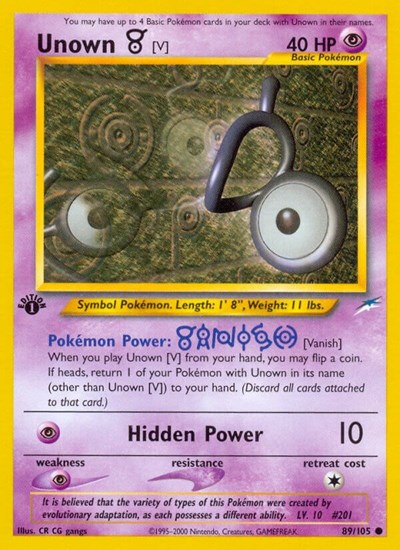 Unown [V] #89 Neo Destiny