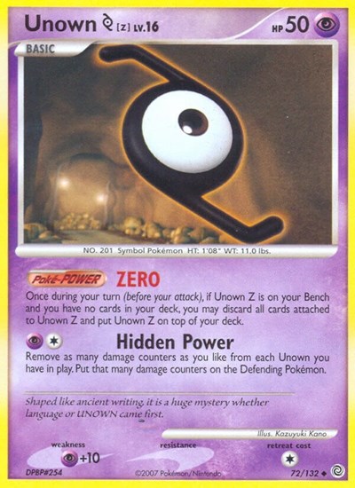 Unown [Z] #72 Secret Wonders