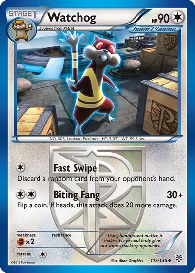 Watchog (Team Plasma) #112 Plasma Storm