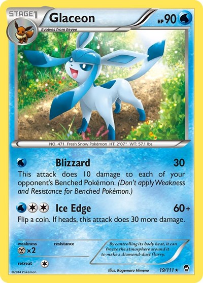 Glaceon #19 XY - Furious Fists