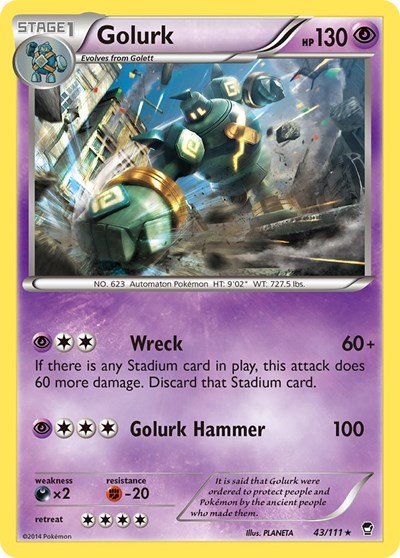 Golurk #43 XY - Furious Fists