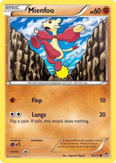 Mienfoo #56 XY - Furious Fists