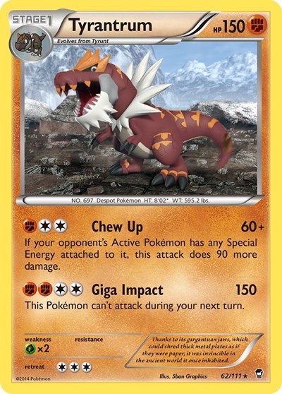 Tyrantrum #62 XY - Furious Fists