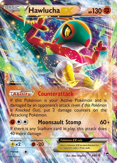Hawlucha EX #64 XY - Furious Fists