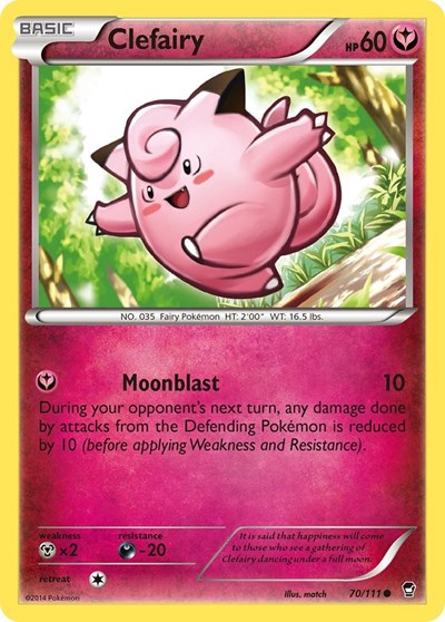 Clefairy #70 XY - Furious Fists