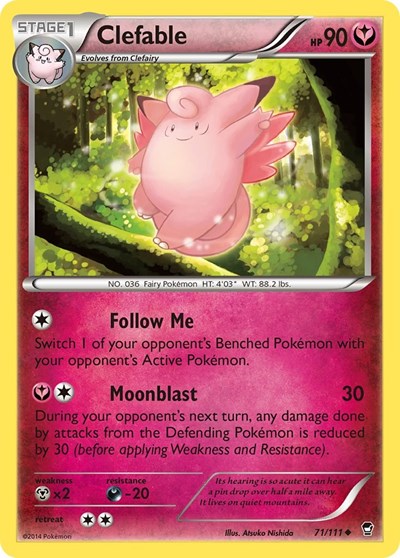 Clefable #71 XY - Furious Fists