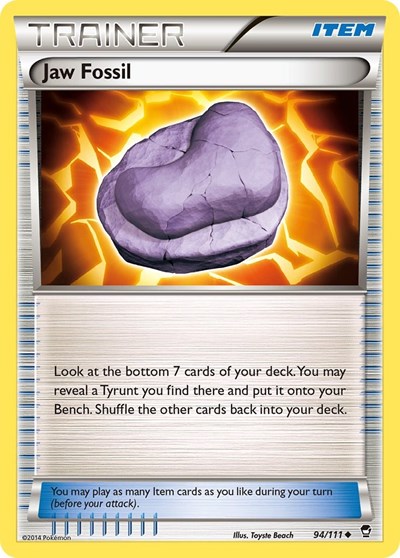 Jaw Fossil #94 XY - Furious Fists