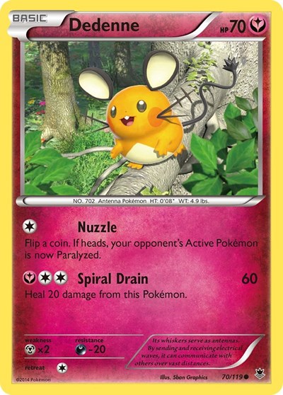 Dedenne #70 XY - Phantom Forces