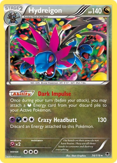Hydreigon #74 XY - Phantom Forces