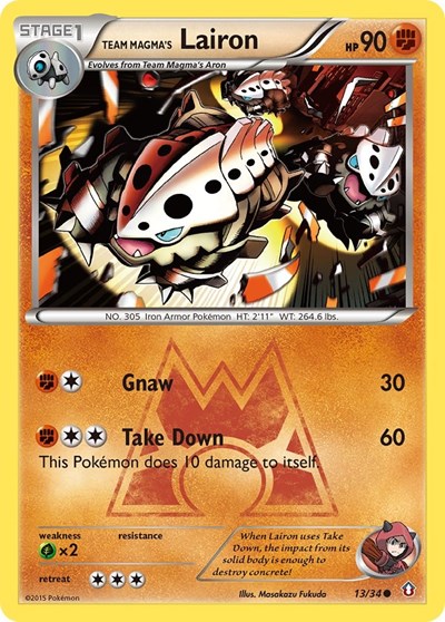 Team Magma's Lairon #13 Double Crisis