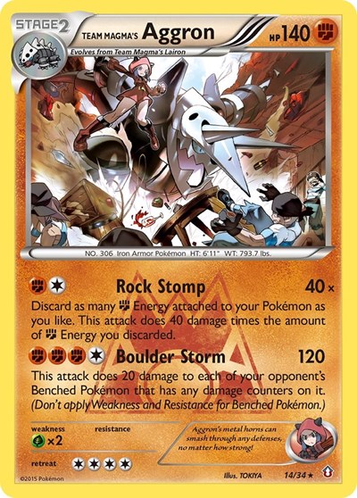 Team Magma's Aggron #14 Double Crisis