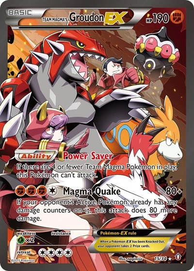 Team Magma's Groudon EX #15 Double Crisis