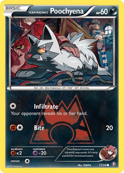 Team Magma's Poochyena #17 Double Crisis