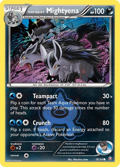 Team Aqua's Mightyena #18 Double Crisis