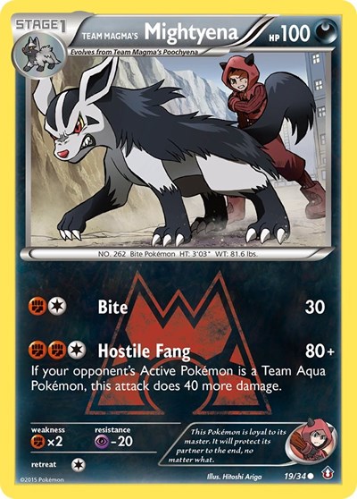 Team Magma's Mightyena #19 Double Crisis