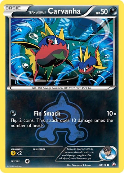 Team Aqua's Carvanha #20 Double Crisis