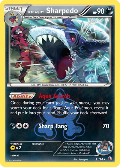 Team Aqua's Sharpedo #21 Double Crisis