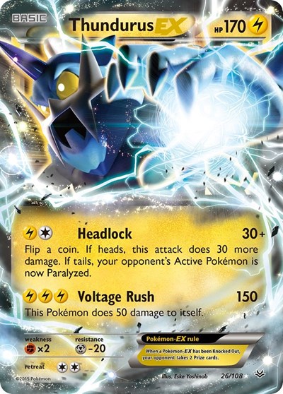 Thundurus EX #26 XY - Roaring Skies