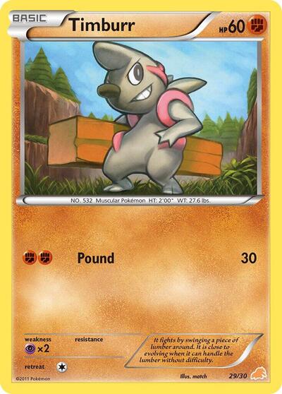 Timburr #29 BW Trainer Kit: Excadrill & Zoroark