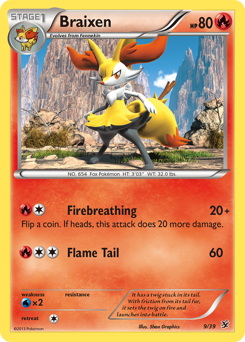 Braixen #9 Kalos Starter Set