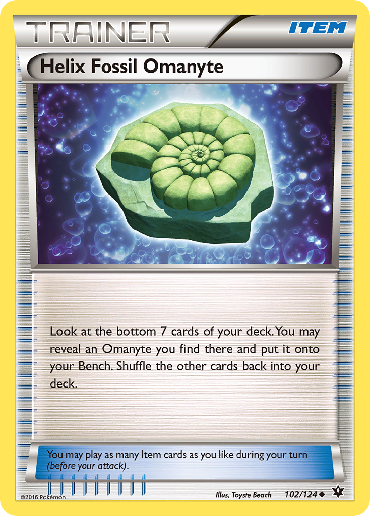 Helix Fossil Omanyte #102 Fates Collide