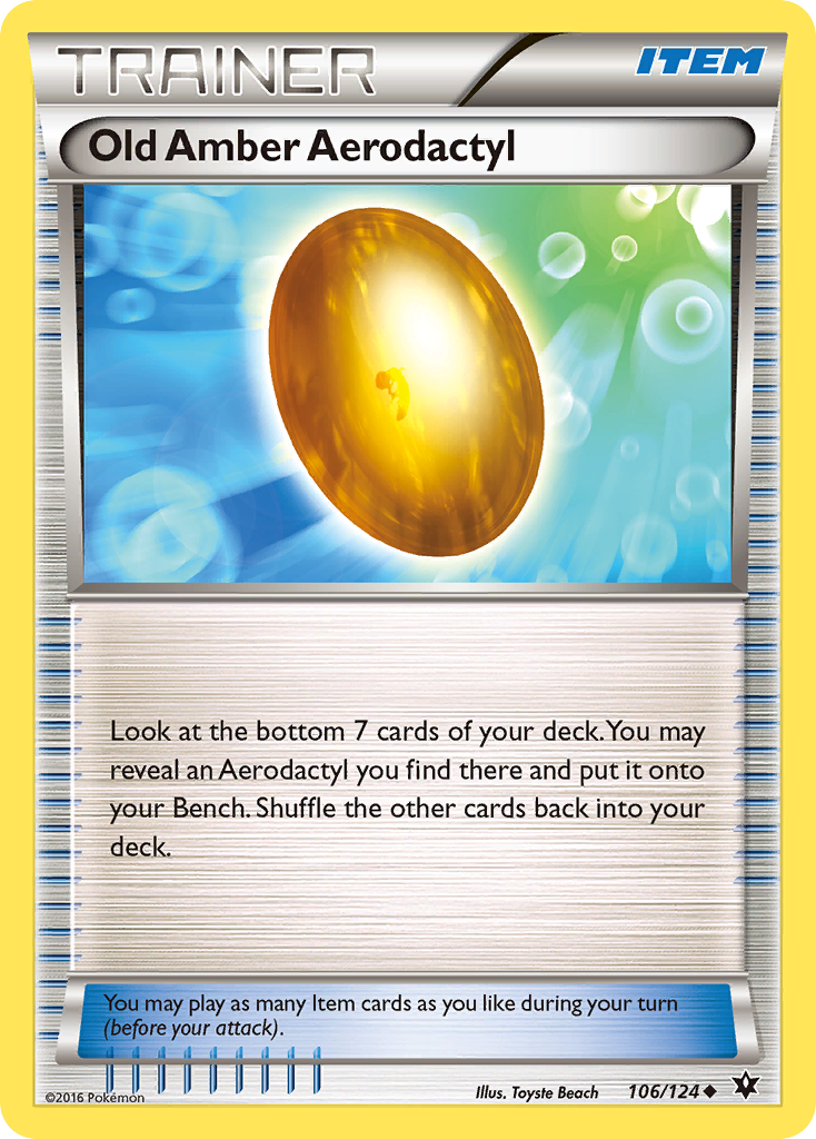 Old Amber Aerodactyl #106 Fates Collide