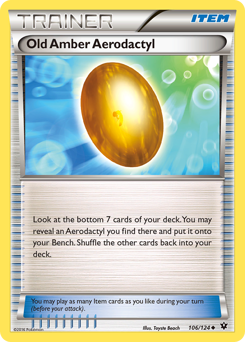 Old Amber Aerodactyl #106 Fates Collide
