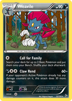 Weavile Flashfire #52