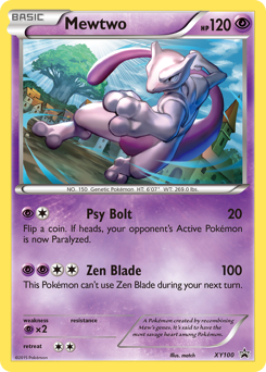 Mewtwo #XY100 XY Black Star Promos