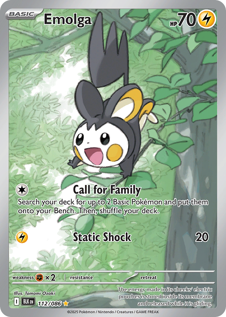 Emolga #112 Black Bolt