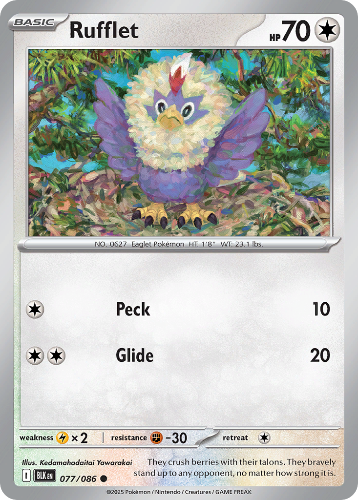Rufflet #77 Black Bolt