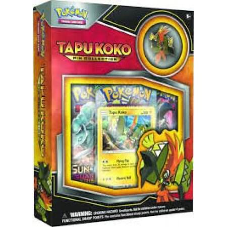 Tapu Koko Pin Collection sealed Pokémon TCG product