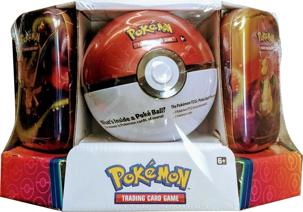 Pokemon - Poke Ball Tin + 2 Kanto Power Mini Tins - Poke Ball sealed Pokémon TCG product
