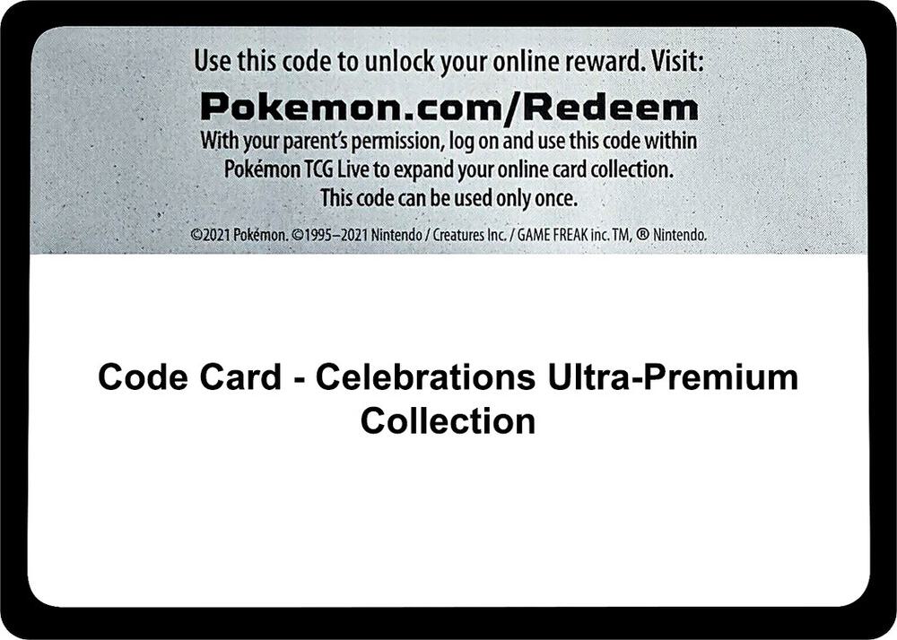 Code Card - Celebrations Ultra-Premium Collection sealed Pokémon TCG product